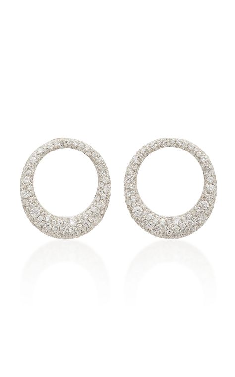 Anita Ko Galaxy Diamond Hoop Earrings Conspicuous Consumption, Galaxy Diamond, Galaxy Earrings, White Gold Diamond Earrings, Anita Ko, Gold Diamond Earrings, Diamond Hoop Earrings, Fine Jewellery Earrings, Jewelry Lover