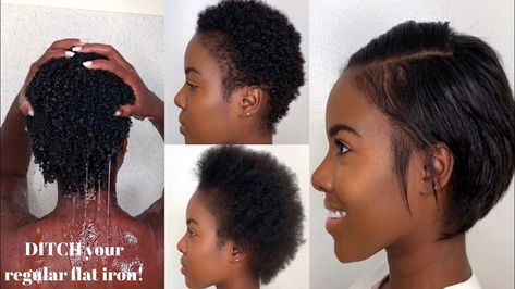 Super Short Natural Hair, Blow Dry Natural Hair, Flat Iron Natural Hair, Short Hair Blowout, Natural Hair Blowout, Dry Natural Hair, Pressed Natural Hair, Straightening Natural Hair, Short Natural Hair