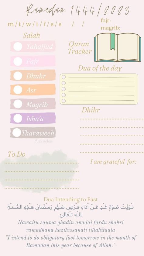 Ramadan Planner ✨ Let’s make the most out of