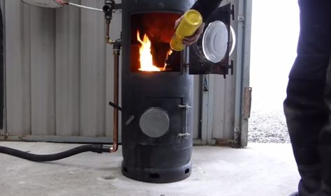 This fun, intermediate level DIY project has a wide variety of uses and is small enough to fit into most stoves. Our waste oil burner is now even more effective with this improvement on our original classic design. Detailed instructions in the video will take you through each step of the way on building a … Oil Burner Diy, Waste Oil Heater, House Heater, Waste Oil Burner, Oil Stove, Oil Furnace, Diy Heater, Used Oil, Oil Heater