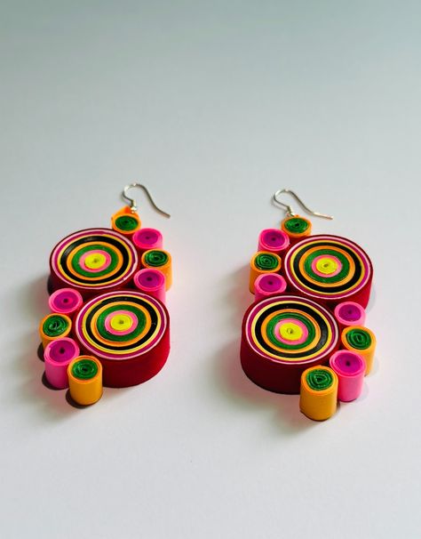 Quilling Earrings #forsale Quilling Jewellery, Quilled Earrings, Quilled Jewellery, Quilling Earrings, Paper Quilling Patterns, Quilling Jewelry, Quilling Paper Craft, Quilling Patterns, Quilling Paper