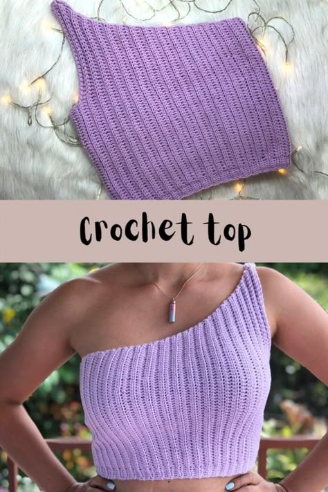 Top de Crochê: Passo a Passo Simples e Inspirações Lindas | Revista Artesanato Top En Crochet, Ribbed Crochet, Crochet Top Outfit, Crochet Bra, Crochet Crop Top Pattern, Mode Crochet, Crochet Tops Free Patterns, Crochet Summer Tops, Crochet Clothes For Women