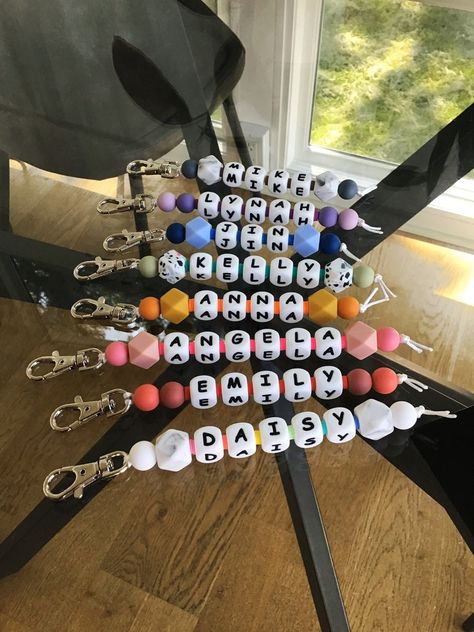 Name Silicone Beaded Keychain, Custom Keychain, Name Keychain, Personalized Gift, Backpack Tag, Diaper Bag, Gift for Kids - Etsy Canada Engraved Acrylic Keychain, Acrylic Nails Almond Shape, Name Keyrings, Backpack Diaper Bag, Engraved Acrylic, Name Keychain, Beaded Keychain, Keychain Personalized, Backpack Tags