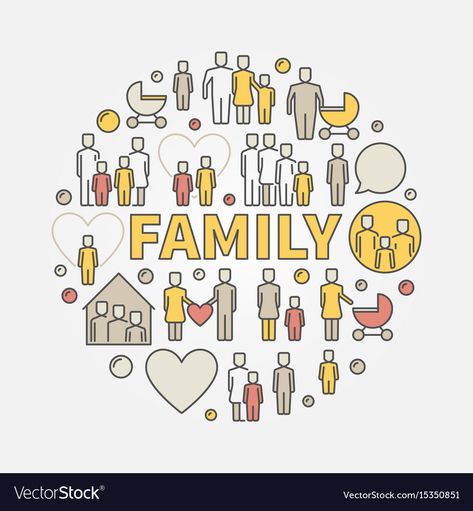 We Are Family Logo, Family Group Profile Picture, Family Group Icon Whatsapp Dp, Family Time Illustration, Family Images Cartoon, Family Illustration Art Inspiration, Family Logo Icons, Poster About Family, Family Group Dp For Whatsapp