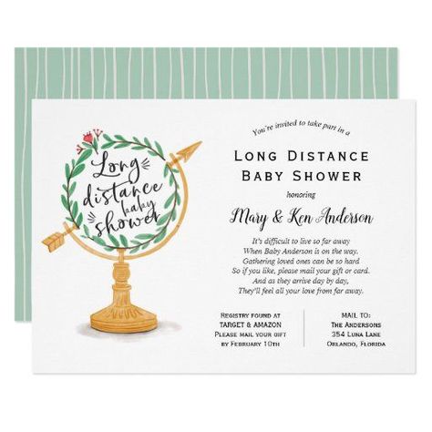 Long Distance Baby Shower Invitations, Virtual Baby Shower Ideas, Baby Shower By Mail Invitation, Shower By Mail Invitation, Baby Shower By Mail, Shower By Mail, Baby Favors, Elephant Baby Shower Invitations, Baby Shower Invitation Cards