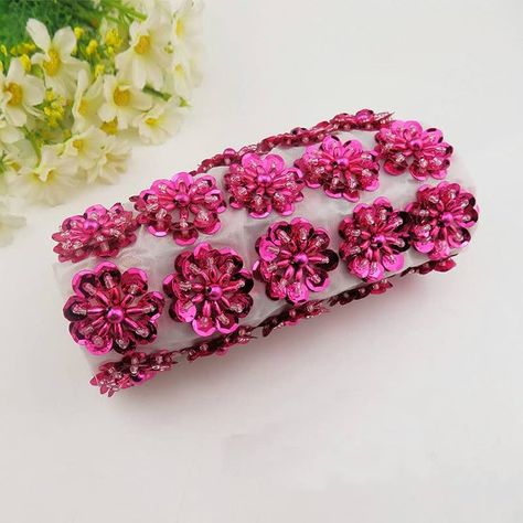 Amazon.com: 30pcs/3.2cm Sequins Embroidery Flower Patches Arts Crafts Sewing Patches (Hot Pink EB) : Arts, Crafts & Sewing Embroidery Theme, Sewing Patches, Flower Patch, Embroidery Craft, Sequins Embroidery, Sew On Patches, Crafts Sewing, Amazon Art, The Amazon