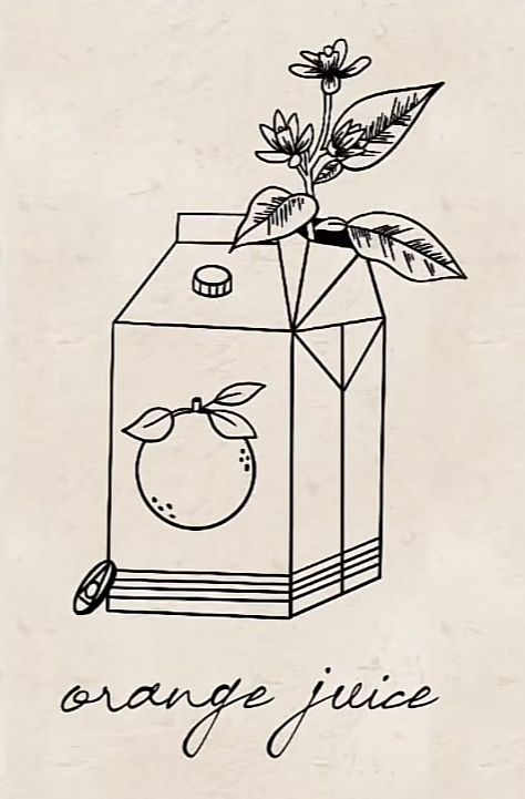 Folk Music Tattoo, Crunchy Tattoo Ideas, Orange Juice Carton Tattoo, Noah Kahan Orange Juice Tattoo, Orange Juice Noah Kahan Tattoo, Orange Juice Tattoo Noah Kahan, Noah Kahan Drawing, Noah Kahan Painting, Growing Sideways Noah Kahan Tattoo