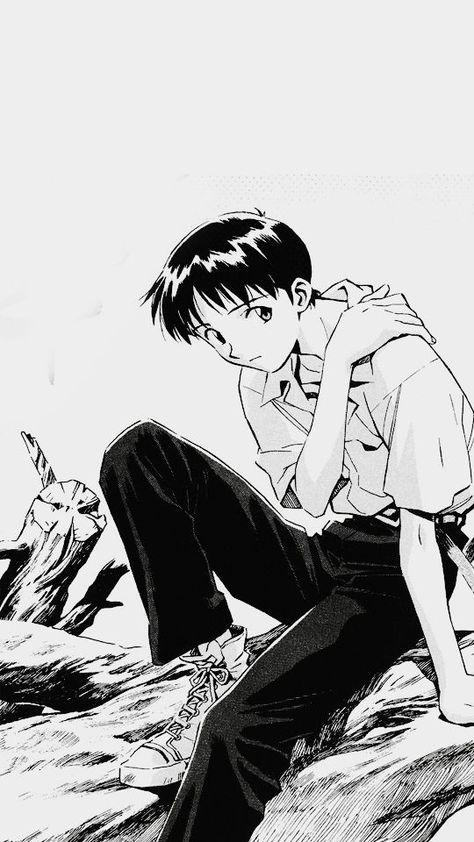 Evangelion Shinji, Shinji Ikari, Evangelion Art, Neon Evangelion, Manga Pages, Manga Covers, 90s Anime, Neon Genesis Evangelion, Art Sketchbook