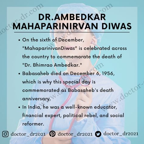 Ambedkar Mahaparinirvan, Dr Ambedkar, Short Essay, Good Essay, Microbiology, Education, 10 Things