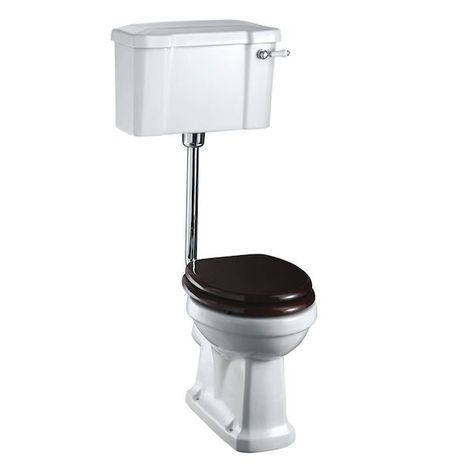 Burlington Rimless Close Coupled Pan and Cistern | OFB Edwardian Bathroom, Modern Traditional Bathroom, Burlington Bathroom, Low Level Toilet, Traditional Toilets, Bathroom Suites, Bathroom Suite, Bathroom Supplies, Traditional Bathroom