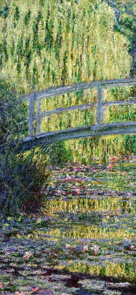 Japanese Footbridge Monet, Claude Monet Lily Pads, The Japanese Footbridge Monet, Monet Water Lilies Wallpaper, Claude Monet Tattoo, Claude Monet Bridge, Claude Monet Wallpaper, Monet Tattoo, Monet Japanese Bridge