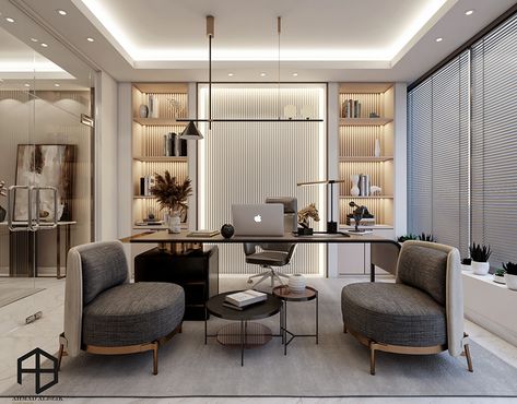 Luxurious Modern Office :: Behance Office Interior Design Woman, Modern Minimalist Office Design, Luxury Modern Office Design, Boss Cabin Design Office, Luxury Office Interior Ceo, Boss Office Interior Design Luxury, Minimalist Office Interior Design, Office Luxury Design, Modern Office Decor Business