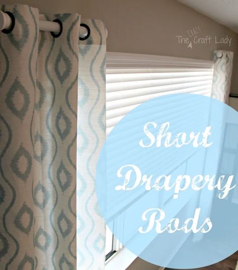 Short Drapery Rods Short Curtain Rods, Farmhouse Curtain Rods, Target Curtains, Half Window Curtains, Small Curtain Rods, Curtain Designs For Bedroom, Diy Curtain Rods, Short Curtain, Half Curtains