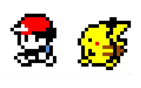 8 bit Ash & Pikachu.. For my screen tee 8 Bit Pokemon, Pikachu Tattoo Design, Pokemon Tattoos, Pikachu Tattoo, Running Tattoo, Gamer Tattoos, Sibling Tattoos, Pokemon Tattoo, Dragon Ball Super Artwork