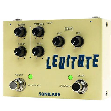 New Pedal: Sonicake Levitate Delay + Reverb | Delicious Audio Pedalboard Setup, Reverb Pedal, Boutique Guitar, Delay Pedal, Handmade Guitar, Pedal Power, Ukulele Chords, Women's Spurs, Music Accessories