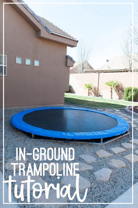 DIY Inground Trampoline Instructions | All Things Thrifty Underground Trampoline, Inground Trampoline, Sunken Trampoline, In Ground Trampoline, Play Area Backyard, Backyard Trampoline, Teen Bedroom Designs, Playroom Design, Backyard Paradise