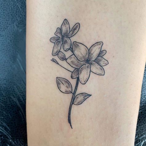 Jasmine Flower Tattoo, Jasmine Tattoo, Tattoos For Men And Women, Flower Tattoo Ideas, Single Needle Tattoo, Flower Tattoo Back, Inner Forearm, With Tattoo, Upper Arm Tattoos