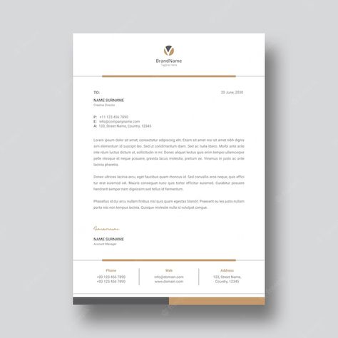 Premium Vector | Letterhead template Business Paper Design, Letter Head Design Letterhead Business, Latter Head Designs, Letter Headed Paper Design, Company Paper Design, Business Letter Head, Letterhead Design Branding, Letter Paper Design, Company Letterhead Design