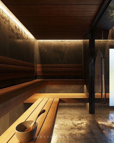 Black Sauna, Furniture Design Architecture, Indoor Spa, Sauna House, Dry Sauna, Sauna Design, Luxury Pools, Autodesk 3ds Max, Design Architecture