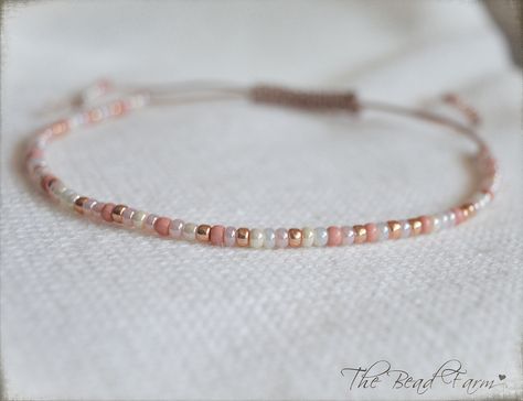 Boho Bracelets Tutorial, Neutral Bracelet, Style Layers, Farm Jewelry, Rose Gold Anklet, Fringe Bracelet, Handmade Anklets, Yoga Style, Coral Bracelet