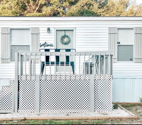 Single Wide Porch, Single Wide Remodel Exterior, Trailer Remodel Single Wide Exterior, Farmhouse Single Wide, Mobile Home Renovations Single Wide, Singlewide Mobile Home, Trailer Remodel Single Wide, Single Wide Trailer Remodel, Mobile Home Single Wide