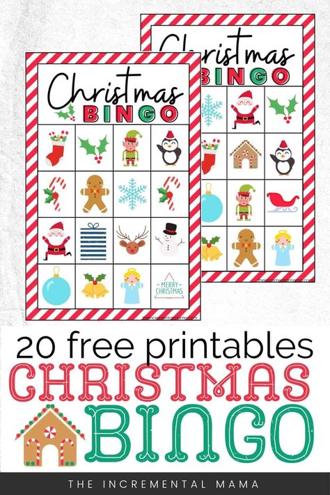 Christmas Printables For Kids, Bingo Printable Free, Printable Christmas Bingo Cards, Christmas Bingo Printable, Holiday Bingo, Christmas Party Games For Kids, Christmas Bingo Game, Bingo Games For Kids, Christmas Bingo Cards