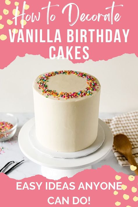 Looking to take your baking game up a notch and wow guests with eye-catching cake decorations? Then you have come to the right place! We have rounded up ten creative decorating ideas to transform your plain ol' vanilla cakes into jaw-dropping masterpieces. So get ready to impress family and friends with stunningly decorated vanilla cakes! Melted Candle Cake, Rainbow Petal Cake, Simple Frosting, Blue Drip Cake, Birthday Cake Decorating Ideas, Vanilla Birthday Cake, Easy Frosting, Frosting Techniques, Cake Decorating For Beginners