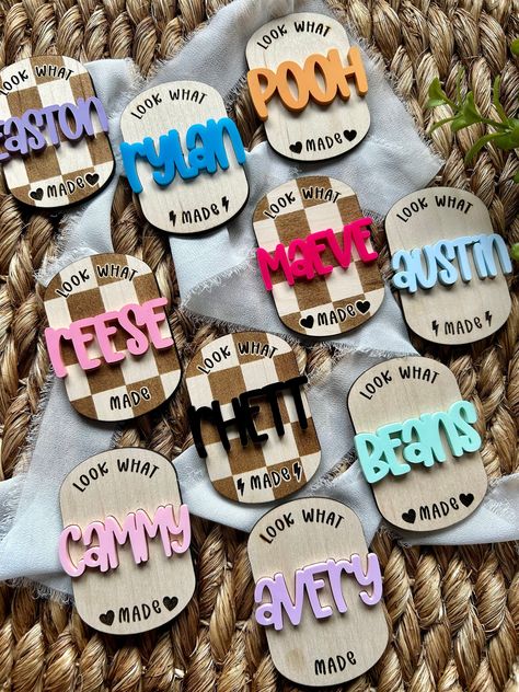 Forge Projects, Tool Crafts, Magnets For Fridge, Glowforge Projects, Alphabet Magnets, Laser Cut Decor, Glow Forge, Personalized Magnets, Linden Tree