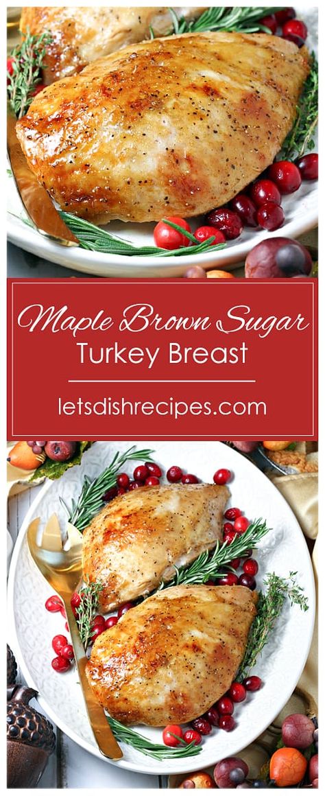 Maple Brown Sugar Turkey Breast Turkey Cooked In Brown Paper Bag, Brown Bag Turkey, Thanksgiving Turkey Breast, Turkey Glaze Recipes, Moist Turkey, Cooking Turkey Breast, Thanksgiving Foods, Brown Food, Turkey Glaze