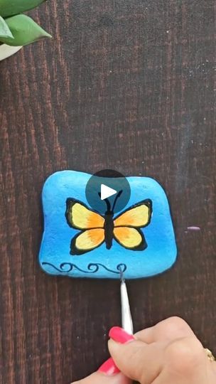 36 reactions | Easy way to Paint Butterfly on Rock 🦋 #facebookreelsvideo | Little Rocks | Shizuko Mori · Beautiful May | Reels Paint Butterfly, Painting Butterfly, Rock Painting Art, Anniversary Card, Rock Painting, Rock Art, Anniversary Cards, Painted Rocks, Art Painting