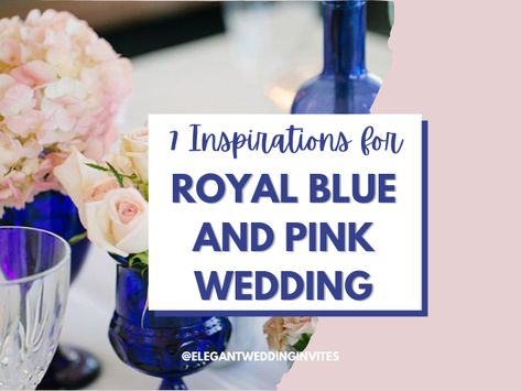 White Gold Pink Wedding, Blue And Pink Wedding, Pink And White Weddings, Pink Wedding Inspiration, Pink Wedding Theme, Royal Blue Wedding, Wedding Colors Blue, I Got Married, Blue And Pink