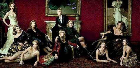 (From left) Actresses Nicole Kidman, Meryl Streep, Gwyneth Paltrow, Cate Blanchett, Kate Winslet, Vanessa Redgrave, Chloe Sevigny, and Penelope Cruz.  © All rights reserved. Vanity Fair Hollywood Issue, Anne Leibovitz, Annie Leibovitz Photos, Sarah Polley, Annie Leibovitz Photography, Beauty Fotografie, Vanity Fair Covers, Vanessa Redgrave, Vince Vaughn