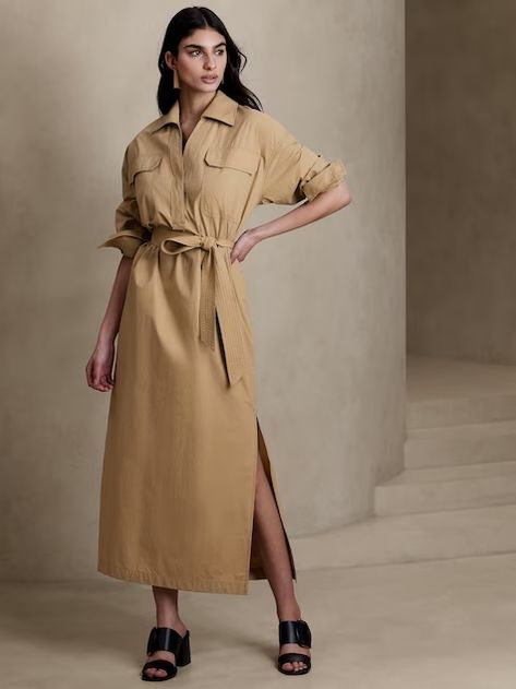 Women's Clothing - Shop New Arrivals | Banana Republic Banana Republic Shirt Dress, Shirt Dresses For Women Classy, Mother Archetype, Button Dress Outfit, Banana Republic Women Dress, Classy Fits, Wardrobe Capsule, Lady Style, Shift Dresses