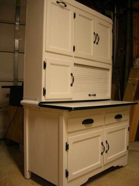 Click this image to show the full-size version. Diy Hoosier Cabinet Plans, Refurbished Hoosier Cabinet, Repurposed Hoosier Cabinet Ideas, Hoosier Cabinet Redo, Refinished Hoosier Cabinet, Painted Hoosier Cabinet, Hoosier Cabinet Ideas Farmhouse, Hoosier Cabinet Decorating Ideas, Hoosier Cabinet Makeover