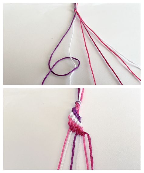 5 Little Monsters: Friendship Bracelets- 5 Ways 5 Strand Friendship Bracelet, 6 Strand Friendship Bracelet, 4 Strand Friendship Bracelet, Flat Bracelet, 4 Strand Braids, Crochet Bracelet Pattern, Friendship Bracelets With Beads, Spiral Pattern, Hacks Diy