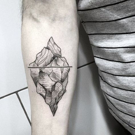 Iceberg Tattoo, Psychology Tattoo, Moutain Tattoos, Tank Tattoo, Underarm Tattoo, Ice Design, Brain Tattoo, Health Tattoo, Marquesan Tattoos