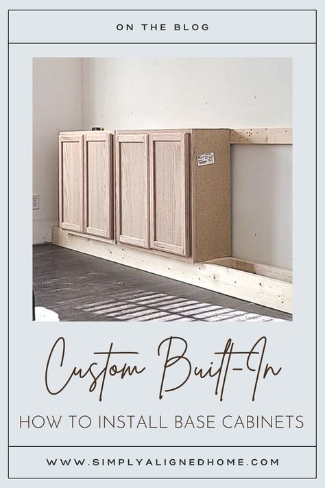 CUSTOM BUILT-IN: HOW TO INSTALL BASE CABINETS in 2022 | Living room built ins, Home, Room remodeling Ikea Desk Hack, Oak Dining Room, Built In Shelves Living Room, Living Room Built Ins, Casa Country, Hemma Diy, Small Farmhouse, Built In Cabinets, Built In Shelves