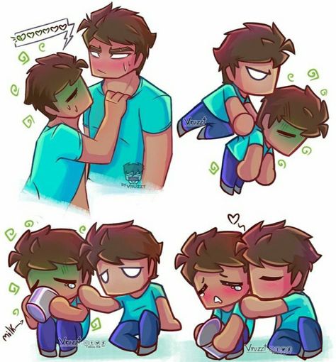 Minecraft Potions, Steve X Herobrine, Herobrine X Steve, Pac E Mike, Mine Minecraft, Minecraft Comics, Minecraft Drawings, Minecraft Steve, Minecraft Pictures