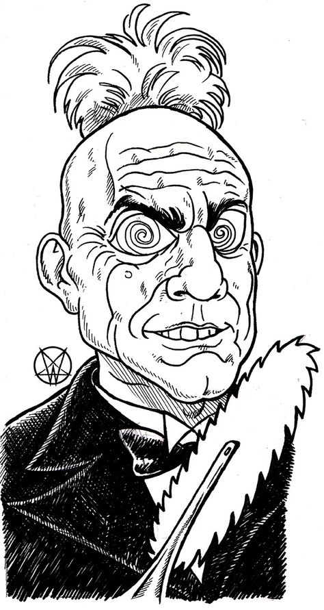 Judge Doom, Christopher Lloyd, Who Framed Roger Rabbit, Cartoon Artwork, Roger Rabbit, Indie Brands, Skull Art, Artsy Fartsy, Original Drawing