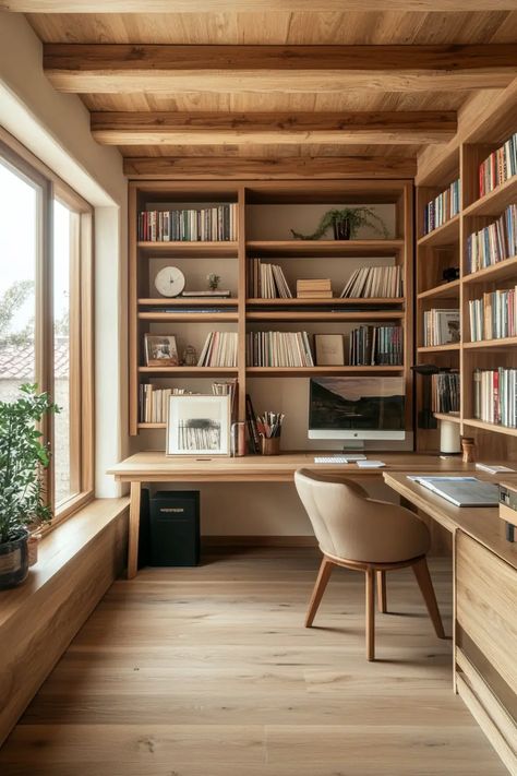 Workspace At Home, Modern Home Office Design, Cozy Workspace, Love Mondays, Minimalist Home Office, Terracotta Floor, Small Home Offices, Cozy Home Office, Office Life