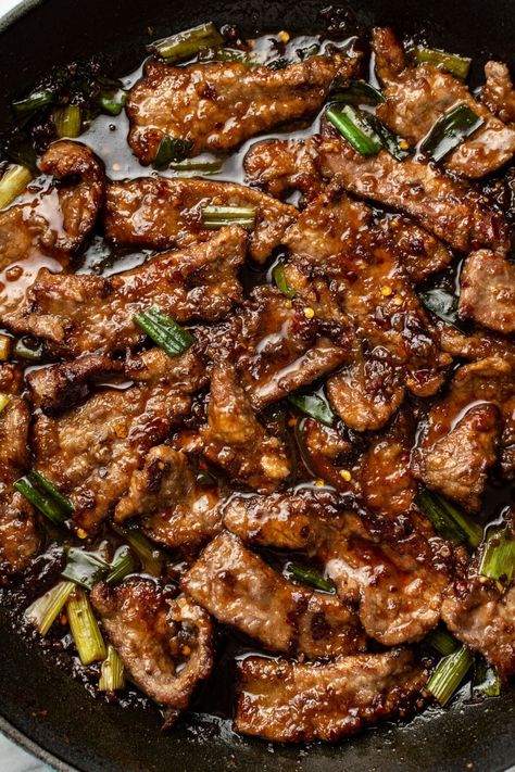 Simple Mongolian Beef • Salt & Lavender Mongolian Beef Recipe, Coffee Cake Recipes Easy, Mongolian Beef Recipes, Beef Jerky Recipes, Mongolian Beef, Meat Recipe, Juicy Steak, Tender Beef, Beef Recipe