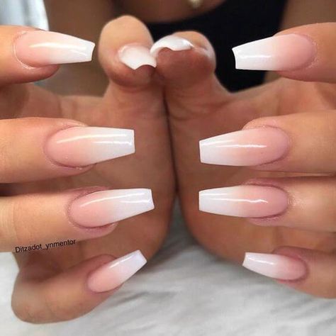 25 Professional Nails Ideas for Work | Fairygodboss Faded Nails, Coffin Nails Ombre, Unghie Sfumate, Valentine Nails, Ombre Acrylic Nails, Young Nails, Cute Acrylic Nail Designs, French Acrylic Nails, Disney Nails