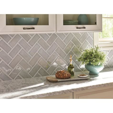 Grey Subway Tiles, French Country Kitchens, Kitchen Backsplash Designs, Morning Fog, Backsplash Designs, Subway Tile Backsplash, Kitchen Tiles Backsplash, Ceramic Wall Tiles, Kitchen Remodel Idea