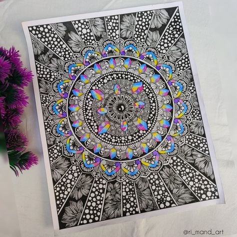 full page mandala Color Full Mandala Art, Full Page Mandala Art Colourful, Mandala Art Big, Big Mandala Drawing, Big Mandala Art, Full Page Mandala Art, Colour Mandala, Drawing Mandalas, Mandala Sketch