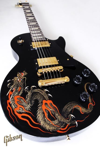 Les Paul Dragon Geisha Tattoos, Electric Guitar Art, Chris Garver, Monami Frost, Miami Ink, Electric Guitar Design, Guitar Obsession, Custom Electric Guitars, Les Paul Guitars