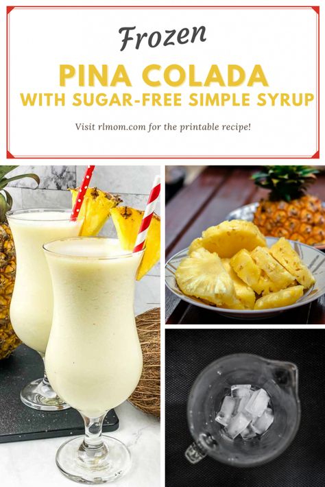 Frozen Pina Colada Recipe, Frozen Pina Colada, Pina Colada Recipe, Pineapple Slices, Unsweetened Coconut Milk, Canned Pineapple, Frozen Pineapple, Unsweetened Coconut, Adult Beverages