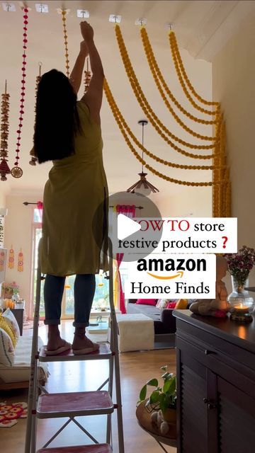 STUTI: Home Decor & Lifestyle ✨🧿 on Instagram: "✅ BEST Amazon Home Finds to store festive products post Diwali✨

I got so many DMs regarding how I store all these stuffs post festive season, so thought of sharing it.

- I use vacuum bags to store hangings specially the garlands and for other hangings I use normal transparent polybags so that products are clearly visible from outside.
- I use transparent boxes in different sizes to store similar items together and label them. 
 • large box: rangoli mats, Stencil , urli and larger items
 • medium-sized box: hangings and wall decor
 • small-sized box: Tea light holders, pallets , candles and tea lights

Hope you liked these organisers and organising tips😊

✅Please SAVE & SHARE if you like it 
.
.
.
.
.
.
#storagesolutions #storageideas #sto Hanging Tea Light Holders, Organising Tips, Amazon Home Finds, Home Finds, Organisation Hacks, Tea Light Holders, Vacuum Bags, Diwali Decorations, Best Amazon