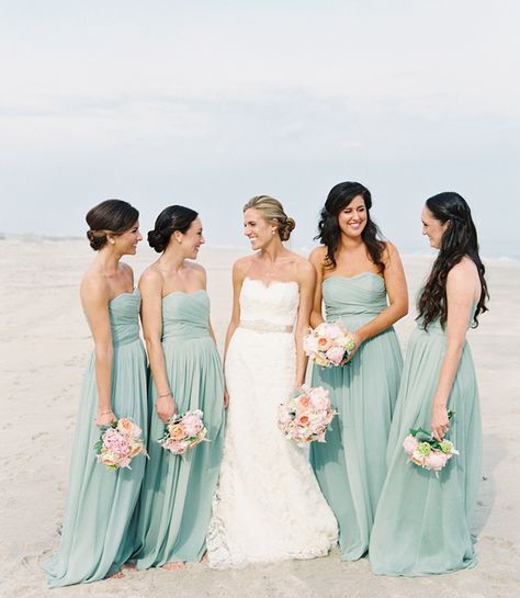 Seafoam Bridesmaid Dresses for Beach Wedding Classic Bridesmaids Dresses, Popular Bridesmaid Dresses, Beach Bridesmaids, Teal Bridesmaid, Teal Bridesmaid Dresses, Beach Wedding Bridesmaids, Beach Bridesmaid Dresses, Mint Wedding, Seaside Wedding