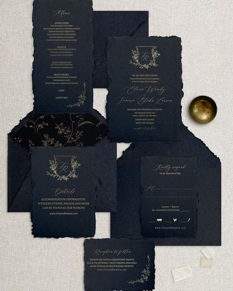 A beauty! Black handmade paper and gold foil embossed✨ Event Photos, Handmade Paper, Candy Bar, Gold Foil, Foil, Gold, Beauty, Black