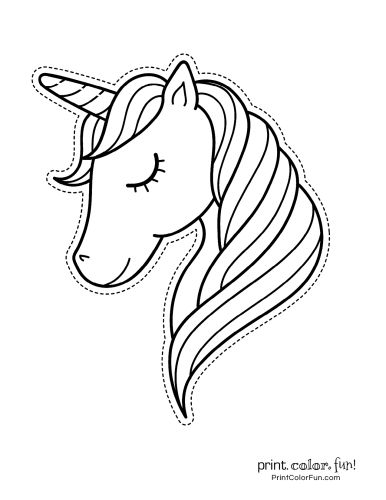 100 magical unicorn coloring pages: The ultimate (free!) printable collection, at Print Color Fun.com - #coloringpages #funforkids #unicorns #unicorncoloring #freeprintables #freecoloring #freebies #preschool #coloring #coloringbook Trin For Trin Tegning, Happy Unicorn, Unicorn Drawing, Idee Cricut, Unicorn Birthday Cake, Unicorn Printables, Unicorn Coloring, Unicorn Pictures, Unicorn Crafts